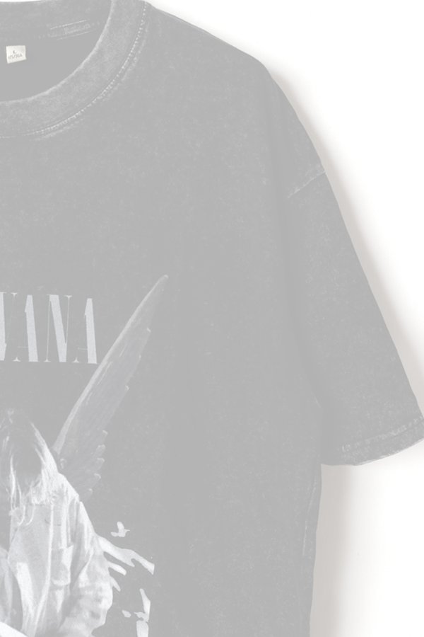画像3:   NIRVANA Print Round Neck T-shirt{-BFS} (3)