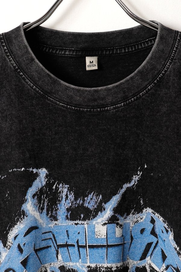 画像2: Metallica Print Round Neck T-shirt{-BFS} (2)