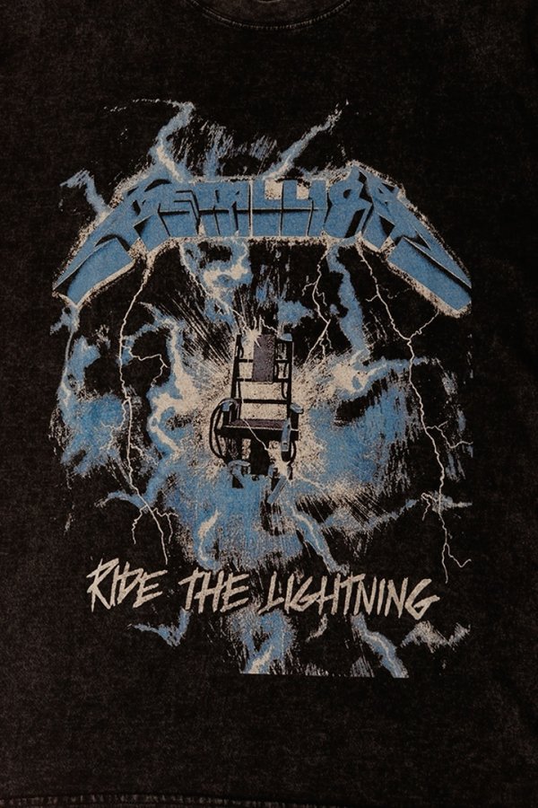 画像4: Metallica Print Round Neck T-shirt{-BFS} (4)