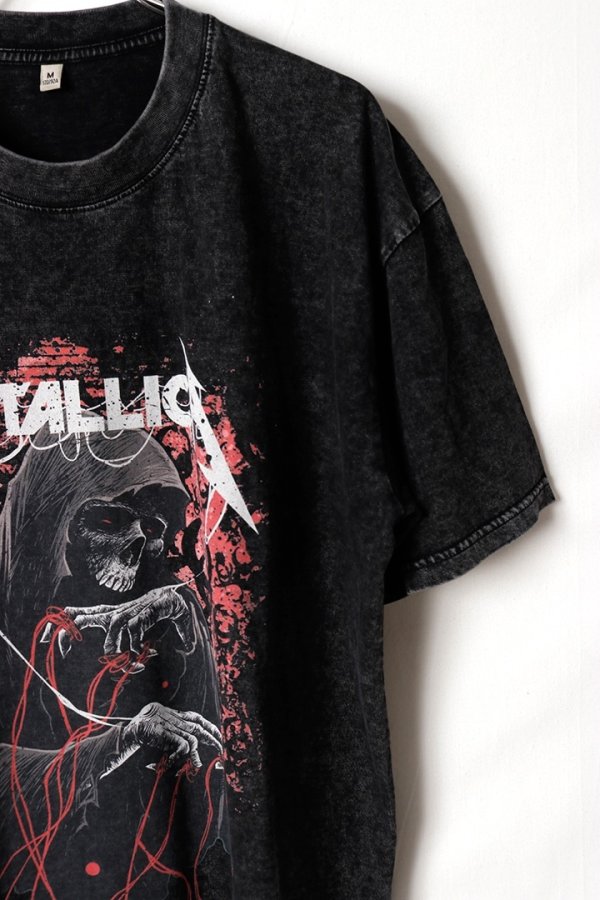 画像3: Metallica Print Round Neck T-shirt{-BFS} (3)