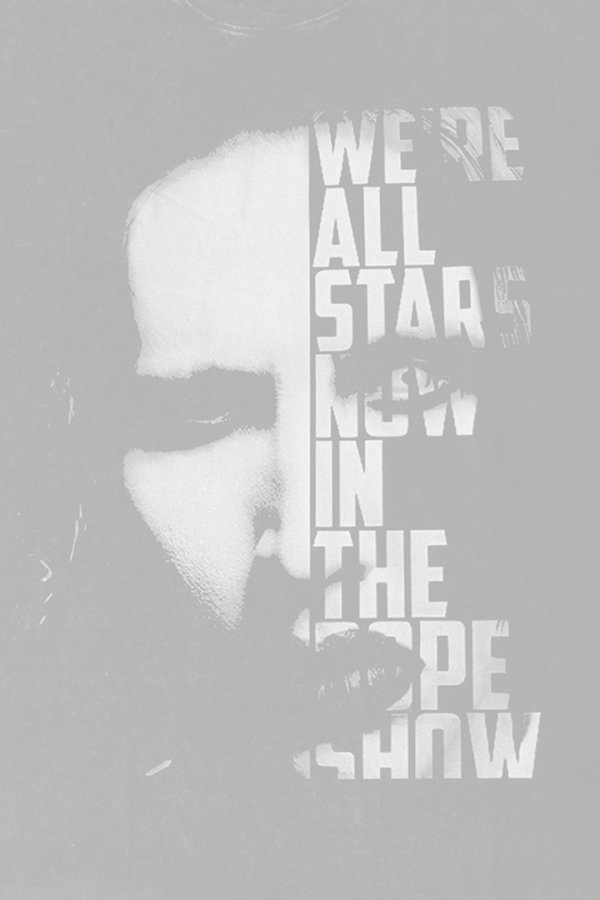 画像4:   Marilyn Manson Print Round Neck T-shirt{-BFS} (4)