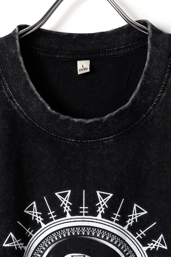 画像2: Marilyn Manson Print Round Neck T-shirt{-BFS} (2)