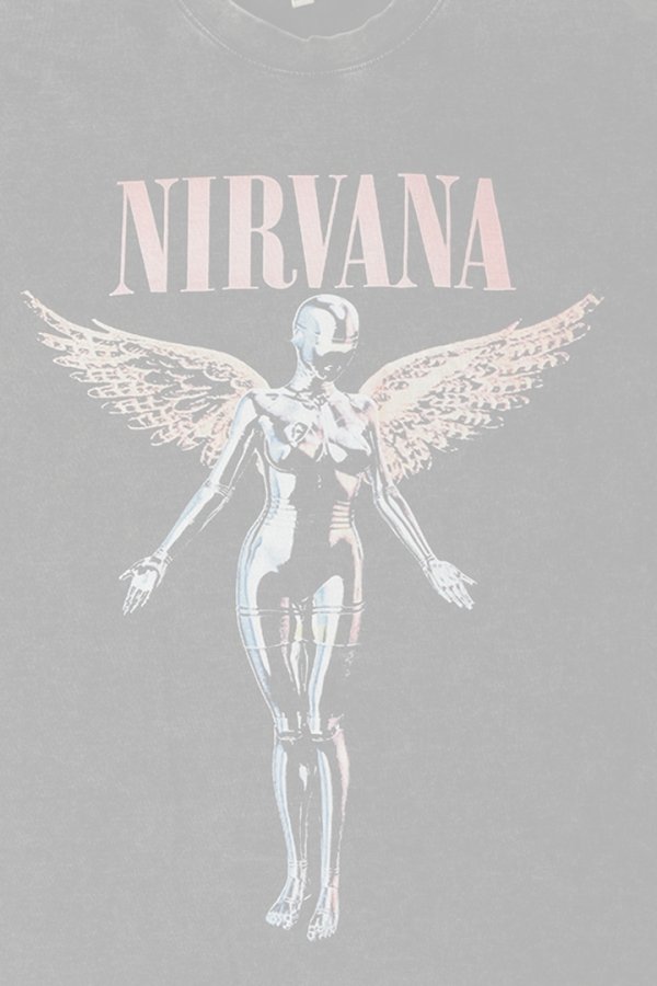 画像3:   NIRVANA Print Round Neck T-shirt{-BFS} (3)