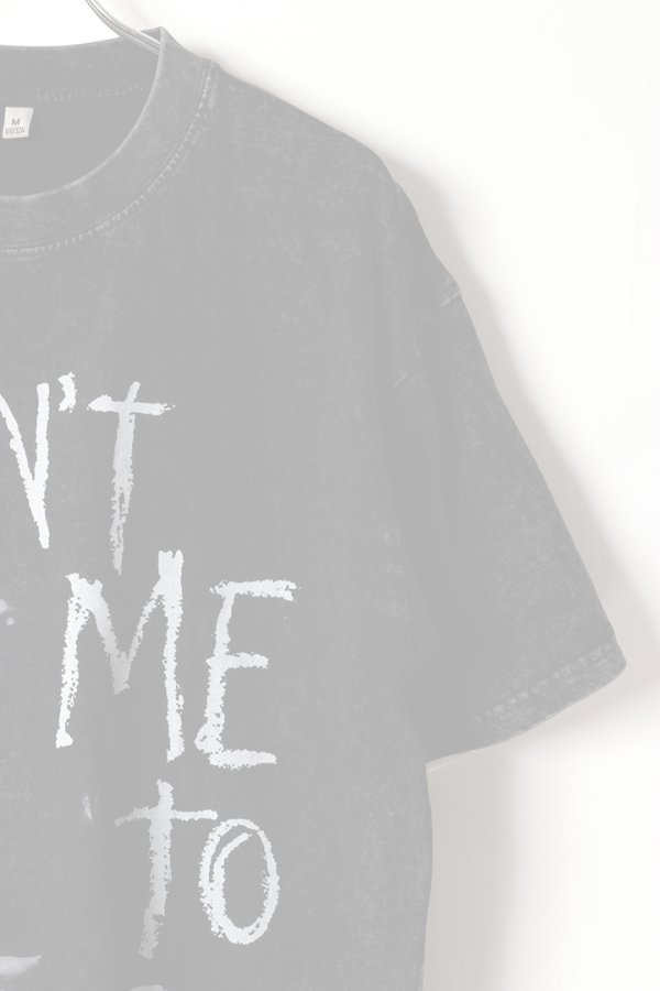 画像4:   Lady Gaga Print Round Neck T-shirt{-BFS} (4)