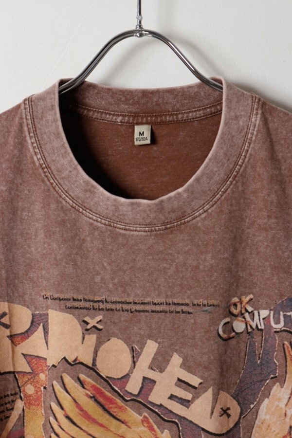 画像2: Radiohead Print Round Neck T-shirt{-BFS} (2)