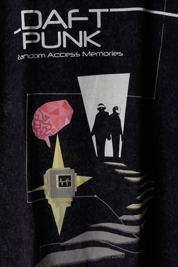 画像3: Daft Punk Print Round Neck T-shirt{-BFS} (3)