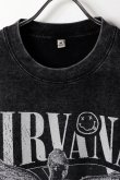 画像2: NIRVANA Print Round Neck T-shirt{-BFS} (2)