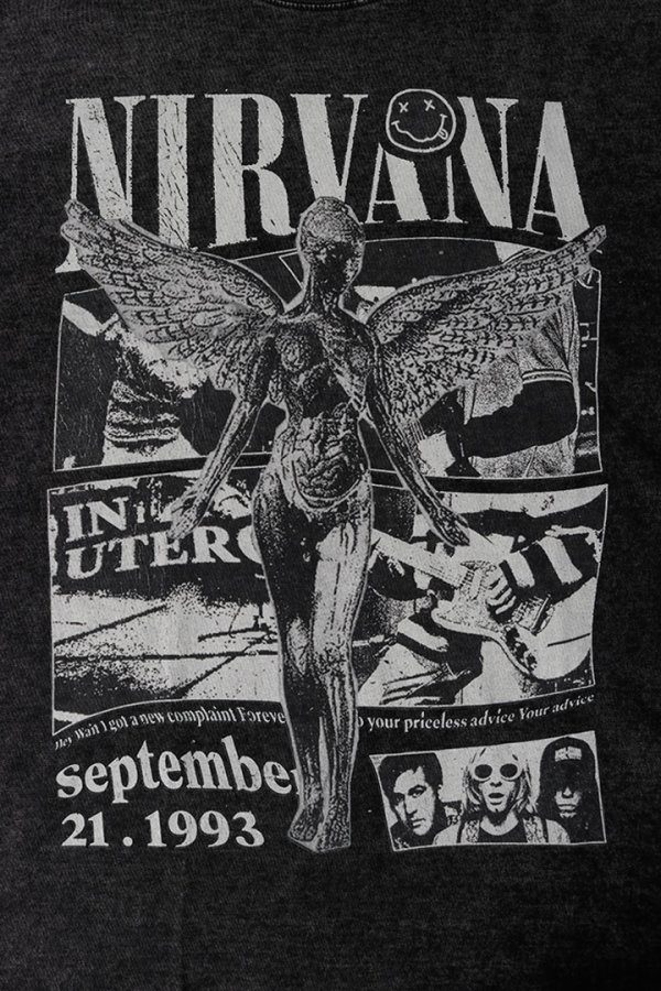 画像3: NIRVANA Print Round Neck T-shirt{-BFS} (3)