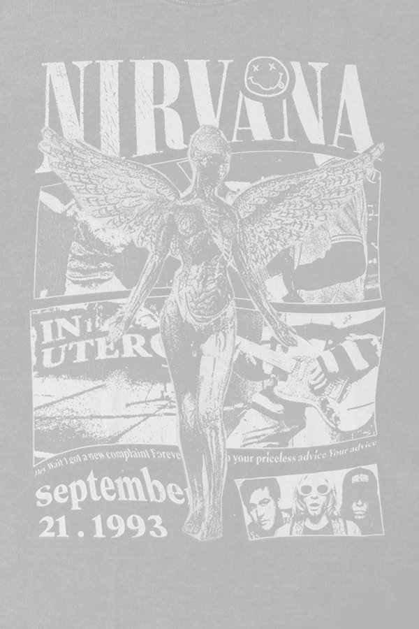画像3: NIRVANA Print Round Neck T-shirt{-BFS} (3)