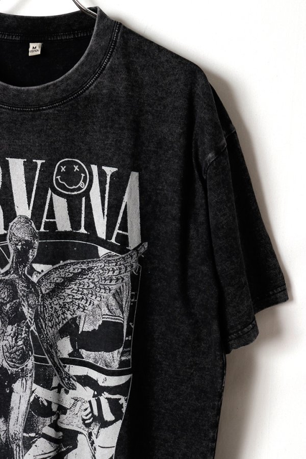 画像4: NIRVANA Print Round Neck T-shirt{-BFS} (4)