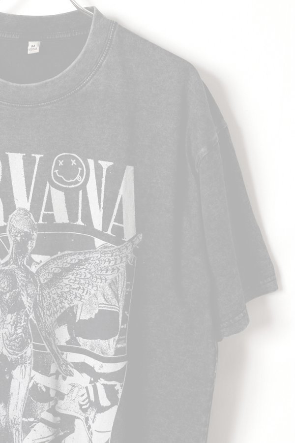 画像4: NIRVANA Print Round Neck T-shirt{-BFS} (4)