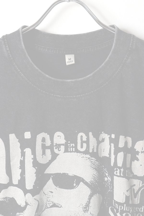 画像2:   Alice In Chains Print Round Neck T-shirt{-BFS} (2)