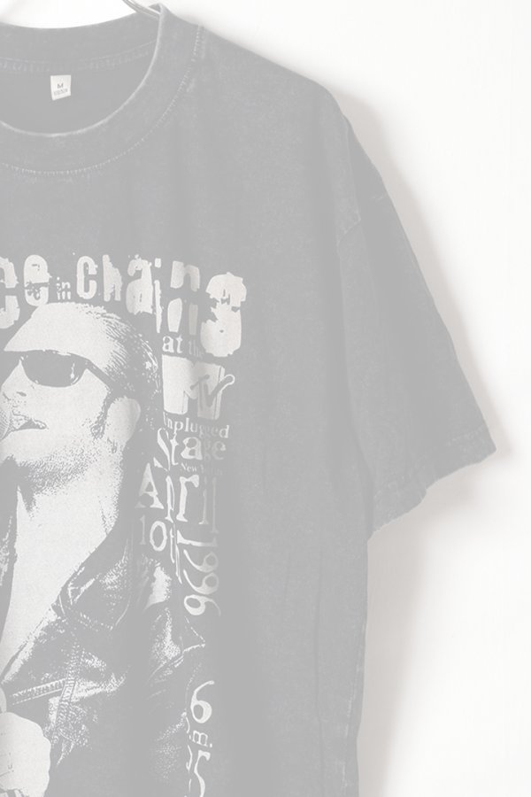 画像3:   Alice In Chains Print Round Neck T-shirt{-BFS} (3)