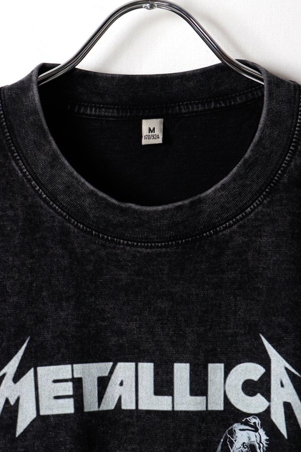 画像2: Metallica Print Round Neck T-shirt{-BFS} (2)