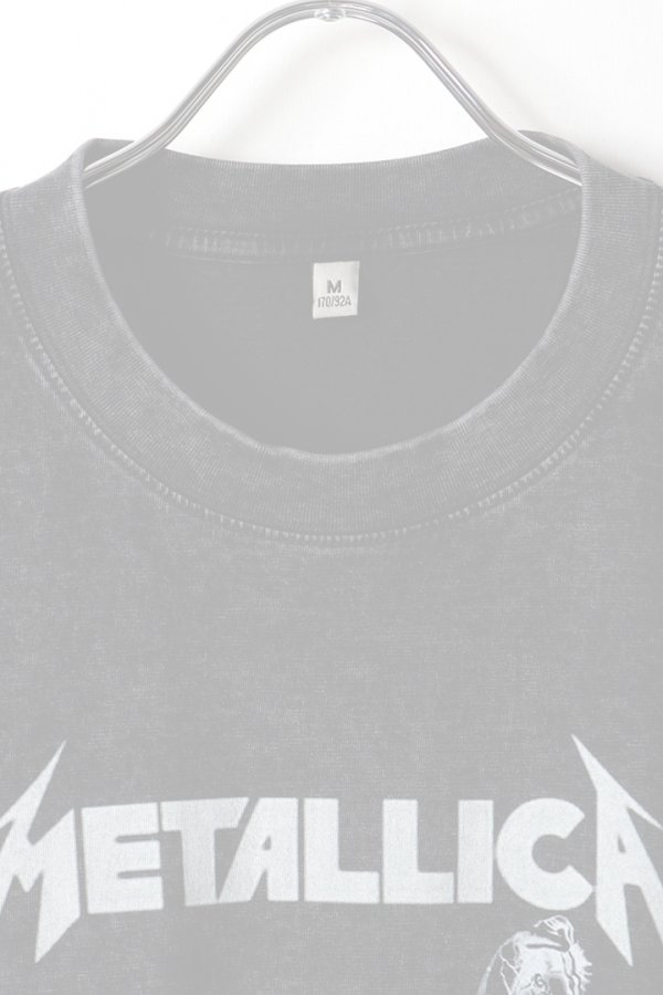 画像2:   Metallica Print Round Neck T-shirt{-BFS} (2)