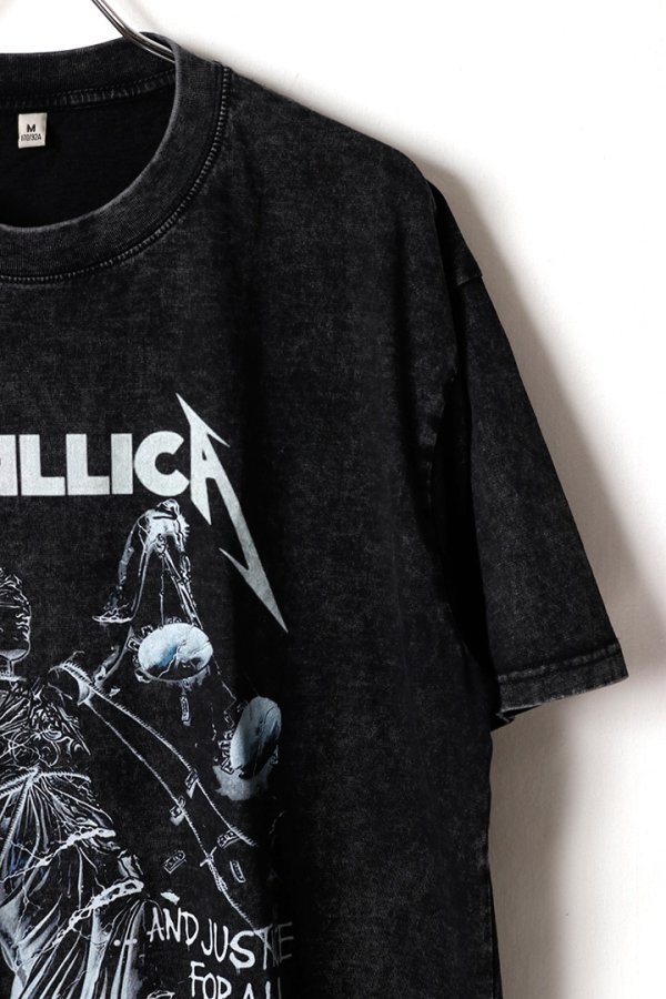 画像3: Metallica Print Round Neck T-shirt{-BFS} (3)