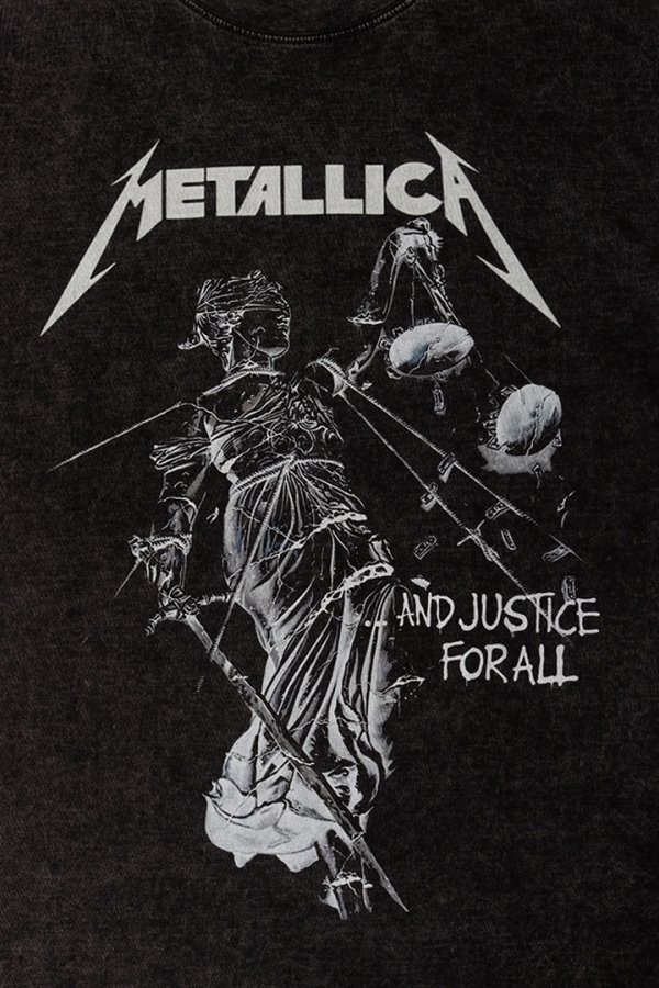 画像4: Metallica Print Round Neck T-shirt{-BFS} (4)