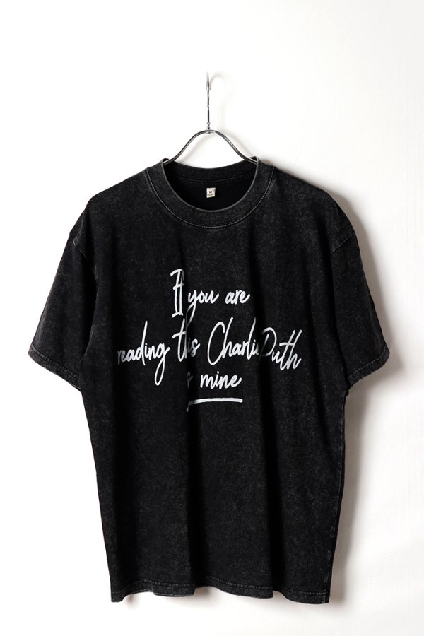画像1: Charlie Puth Print Round Neck T-shirt{-BFS} (1)
