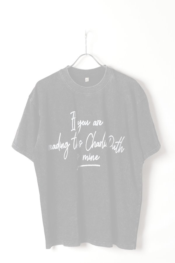 画像1:   Charlie Puth Print Round Neck T-shirt{-BFS} (1)