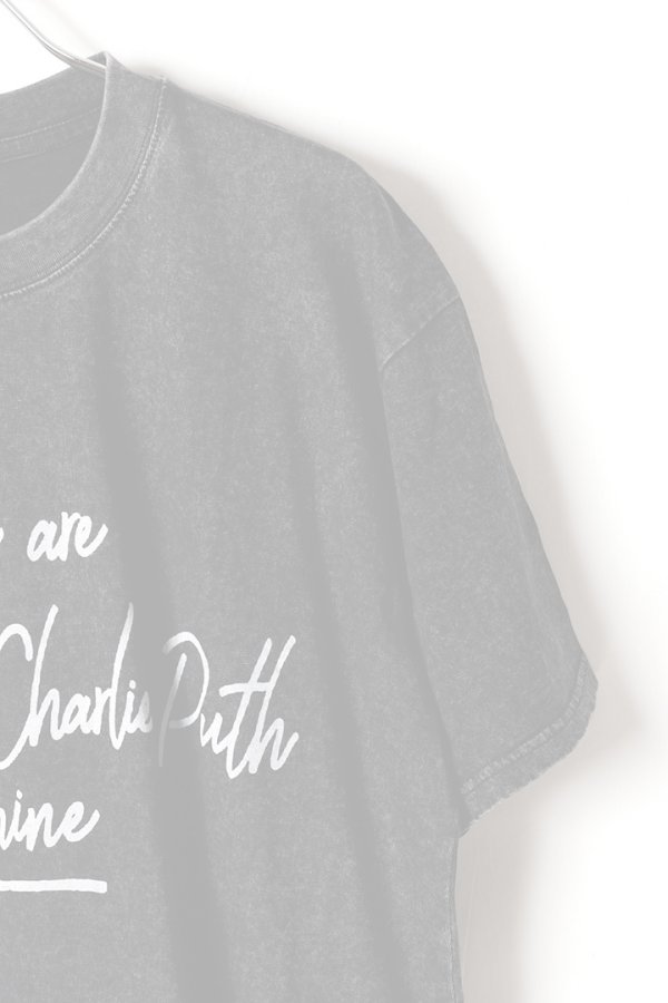 画像3:   Charlie Puth Print Round Neck T-shirt{-BFS} (3)