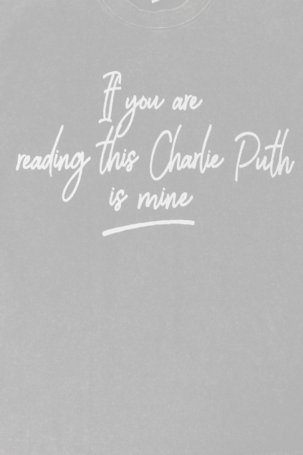 画像4:   Charlie Puth Print Round Neck T-shirt{-BFS} (4)