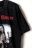 画像3: Marilyn Manson Print Round Neck T-shirt{-BFS} (3)