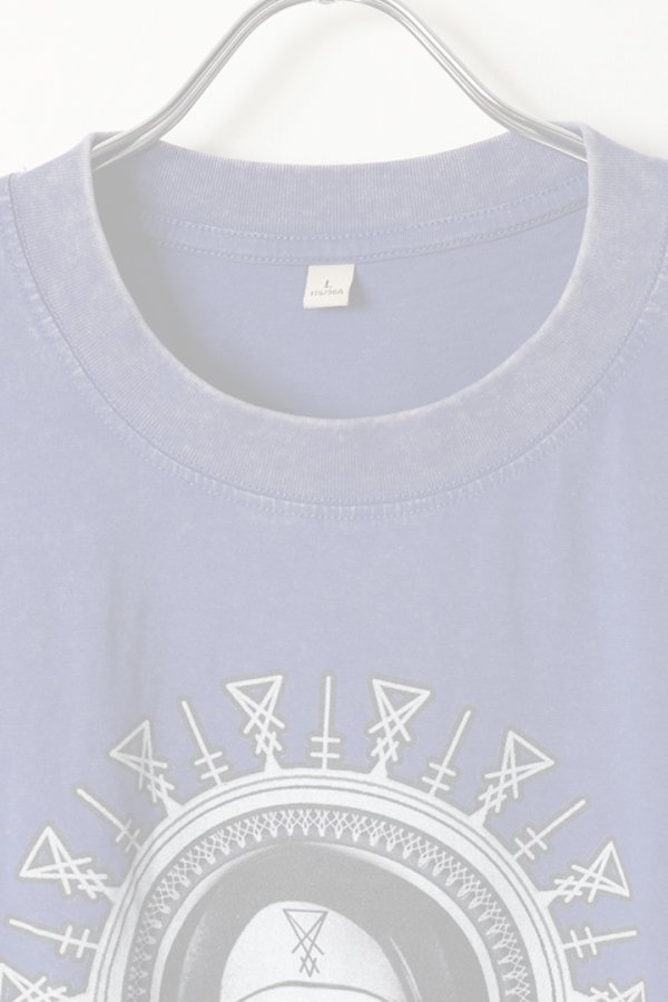 画像2:   Marilyn Manson Print Round Neck T-shirt{-BFS} (2)