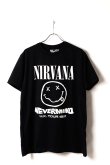 画像1: NIRVANA ニルヴァーナ (Nevermind 35周年 ) - Tour '91 / バックプリントあり / カーボンソフト加工 / Tシャツ / メンズ{-BFS} (1)