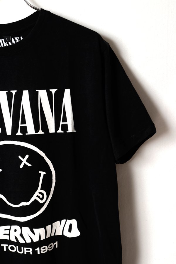 画像3: NIRVANA ニルヴァーナ (Nevermind 35周年 ) - Tour '91 / バックプリントあり / カーボンソフト加工 / Tシャツ / メンズ{-BFS} (3)