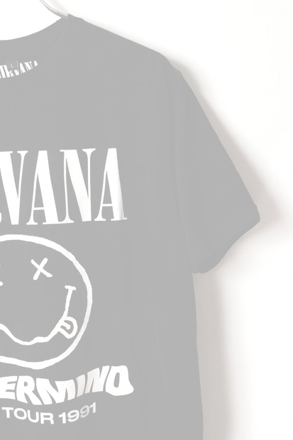 画像3: NIRVANA ニルヴァーナ (Nevermind 35周年 ) - Tour '91 / バックプリントあり / カーボンソフト加工 / Tシャツ / メンズ{2605357630023-BFS} (3)