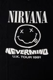 画像4: NIRVANA ニルヴァーナ (Nevermind 35周年 ) - Tour '91 / バックプリントあり / カーボンソフト加工 / Tシャツ / メンズ{-BFS} (4)