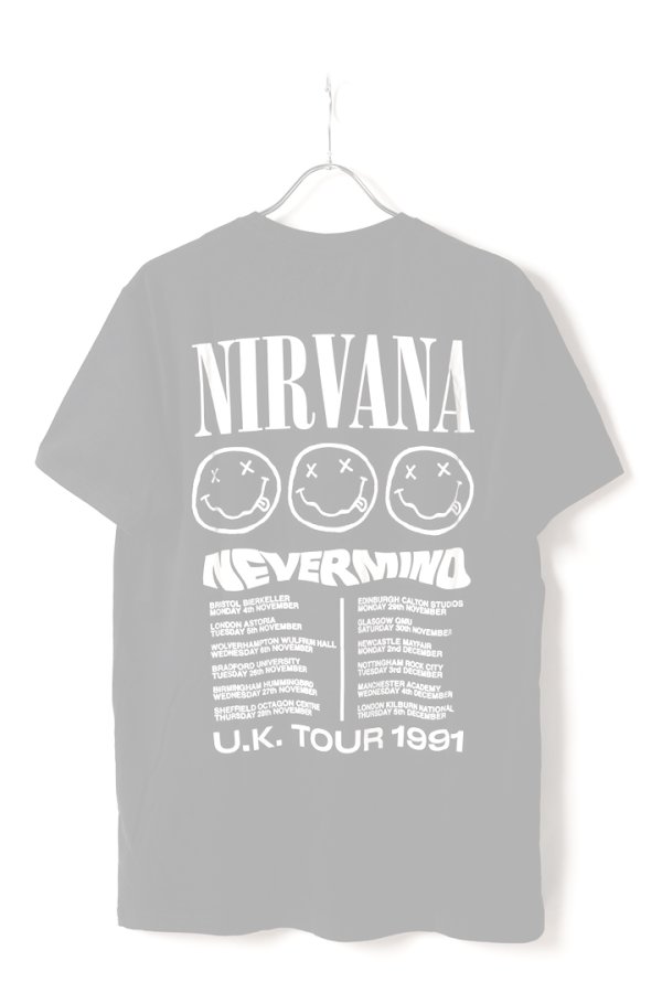 画像5: NIRVANA ニルヴァーナ (Nevermind 35周年 ) - Tour '91 / バックプリントあり / カーボンソフト加工 / Tシャツ / メンズ{2605357630023-BFS} (5)