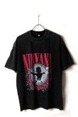 画像1: NIRVANA Print Round Neck T-shirt{-BFS} (1)