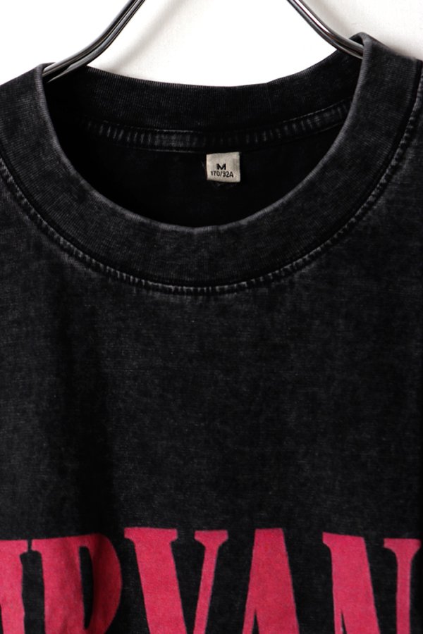 画像2: NIRVANA Print Round Neck T-shirt{-BFS} (2)