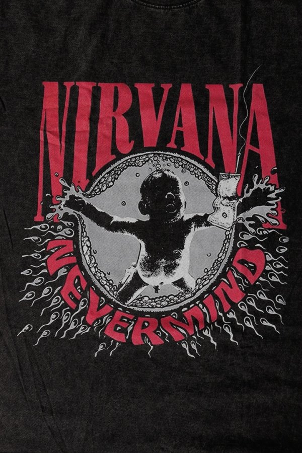 画像4: NIRVANA Print Round Neck T-shirt{-BFS} (4)