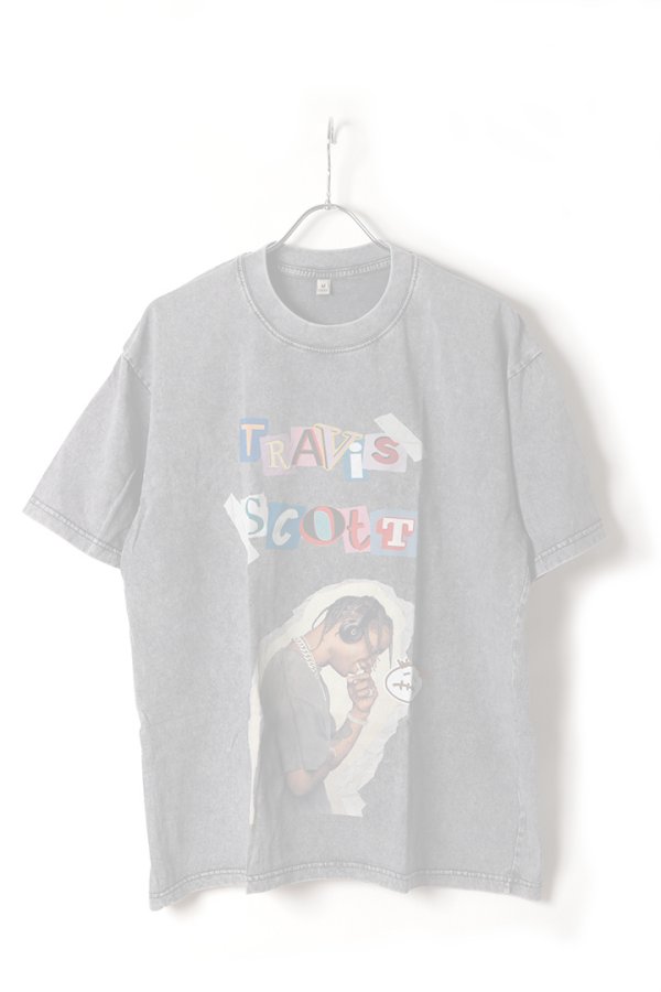 画像1:  {SOLD} TRAVIS SCOTT Round Neck T-shirt{-BFS} (1)