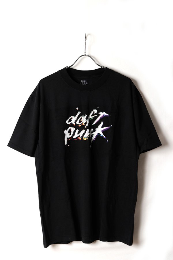 画像1: Daft Punk Print Round Neck T-shirt{-BFS} (1)