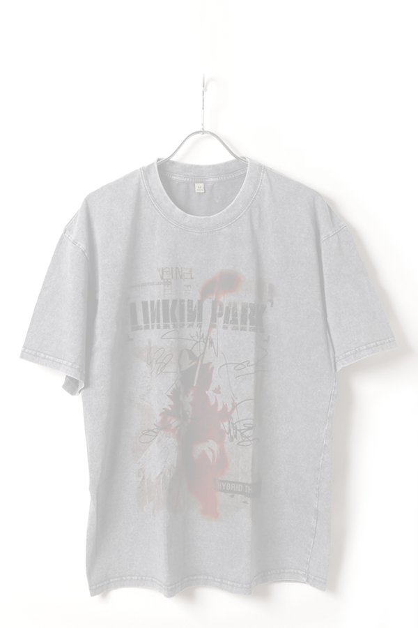 画像1:  {SOLD} LINKIN PARK Print Round Neck T-shirt{-BFS} (1)