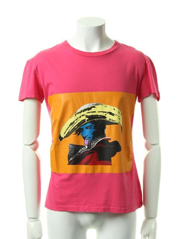 画像1: ▽ 60%OFF アウトレットセール47,300円→18,920円▽ John Galliano ジョンガリアーノ SS ROUND NECK T-SHIRT DESTROYED JOHN NAPOLEON PRINT{-} (1)