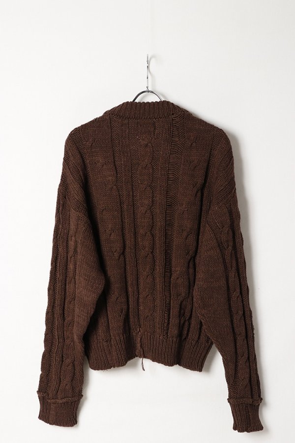 画像6: SUSS スース Jess Unisex Distressed Cable Sweater{-BEA} (6)