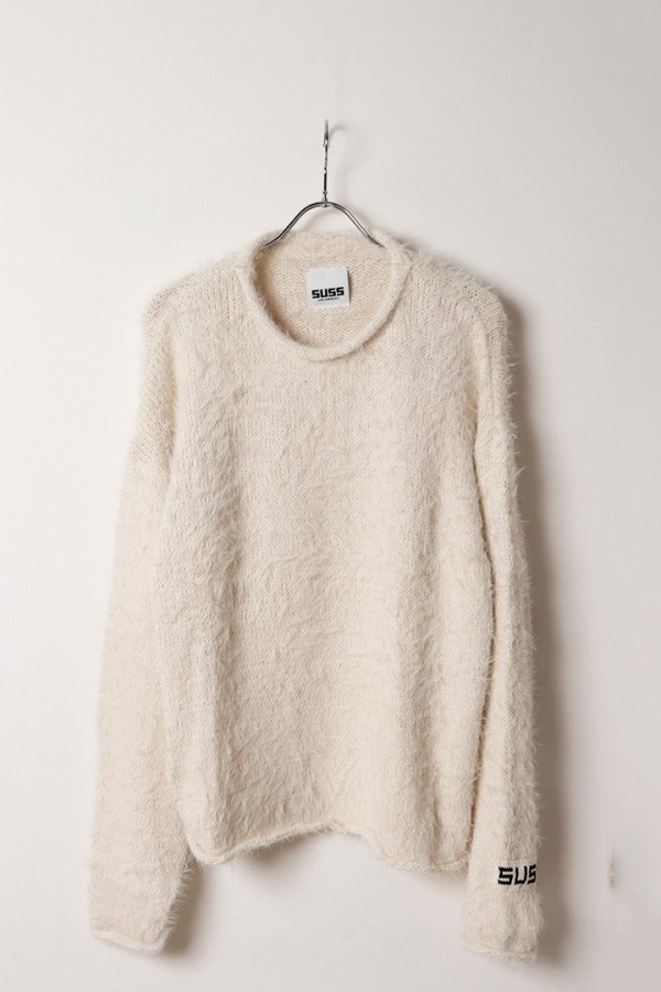 画像1: SUSS スス FUZZY ROLLNECK LOGO SWEATER{-BFA} (1)