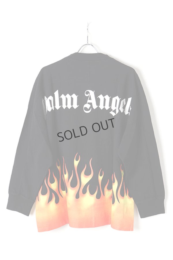 画像4: {SOLD}Palm Angels パームエンジェルス BURNING LOGO OVER TEE L/S{PMAB018R20413017-1088-BJS} (4)