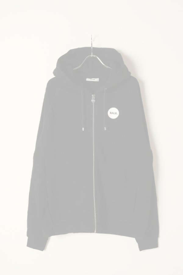 画像1:   BALR. ボーラー Rani Round Rubber Badge Zip Hoodie{B1261.1079-BCS} (1)