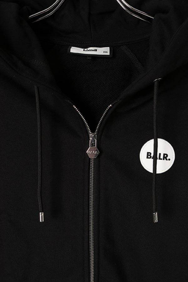 画像2: 【 50%OFF セール41,800円→20,900円】 BALR. ボーラー Rani Round Rubber Badge Zip Hoodie{B1261.1079-BCS} (2)