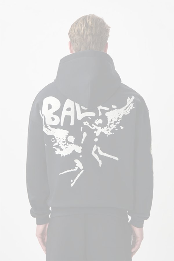 画像5:   BALR. ボーラー GAME OF THE GODS GRAFFITI BOX FIT HOODIE{B1261.1131-BDA} (5)
