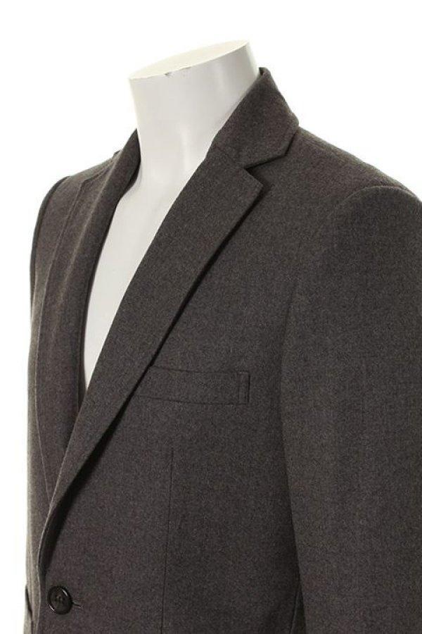 画像4: 【 30%OFF セール88,000円→61,600円】 AKM エイケイエム SHINY 'STRETCH WOOL SUPER120 2B-JKT(NARROW/PATCH P){-AFA} (4)