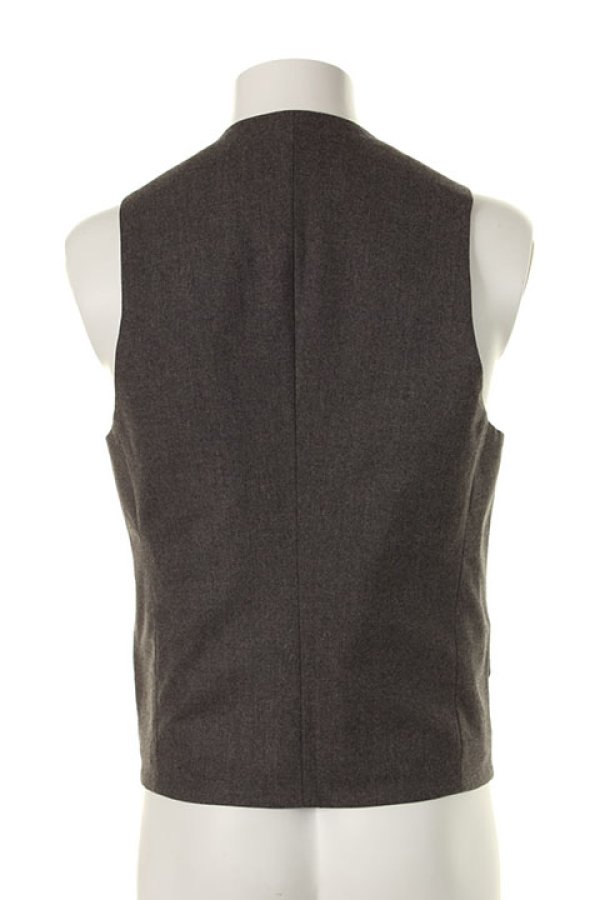 画像2: 【 30%OFF セール44,000円→30,800円】 AKM エイケイエム SHINY 'STRETCH WOOL SUPER120 GILET{-AFA} (2)
