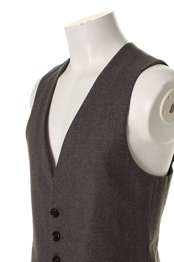 画像5: 【 30%OFF セール44,000円→30,800円】 AKM エイケイエム SHINY 'STRETCH WOOL SUPER120 GILET{-AFA} (5)