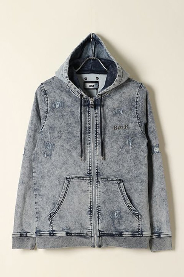 画像1: 【 50%OFF セール｜37,400円→18,700円】 BALR. ボーラー 【日本限定コレクション】Q-SERIES ZIPPED HOODIE{B1261.1026-ACIDBLUE-BAA} (1)