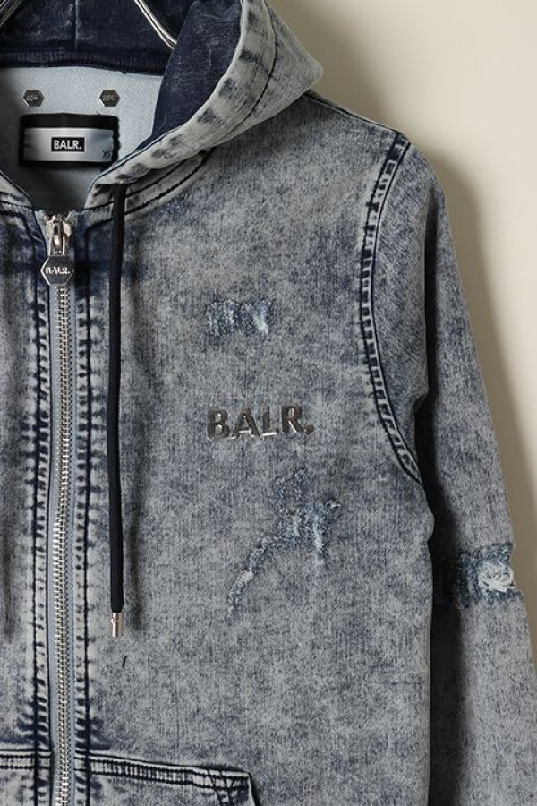 画像2: 【 50%OFF セール|37,400円→18,700円】 BALR. ボーラー 【日本限定コレクション】Q-SERIES ZIPPED HOODIE{B1261.1026-ACIDBLUE-BAA} (2)